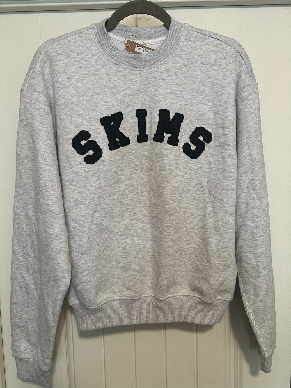 SKIMS Cotton Fleece Classic Crew RARE Sweatshirt NWT